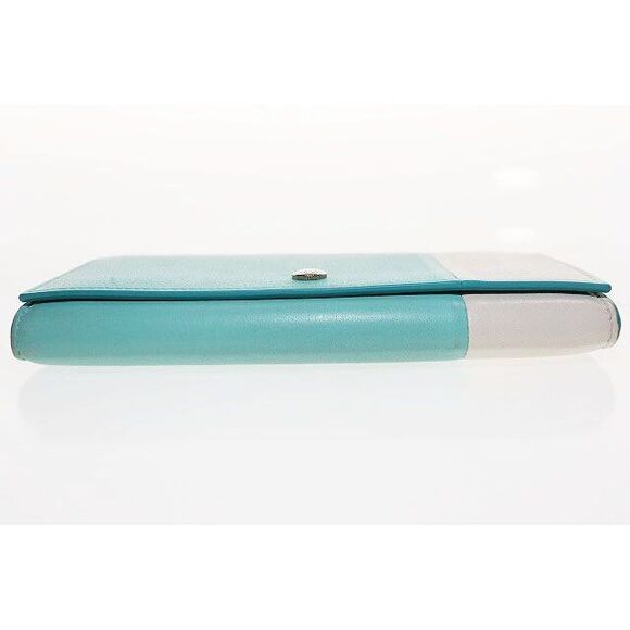 Tiffany & Co Tiffany & CO Continental Flap Bicolor Wallet Long Wallet Leather - Picture 3 of 9
